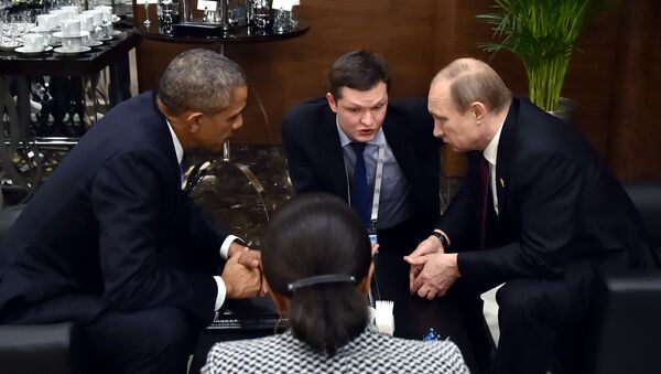 Entretien imprévue entre Vladimir Poutine et Barack Obama au sommet G20 - Sputnik Afrique
