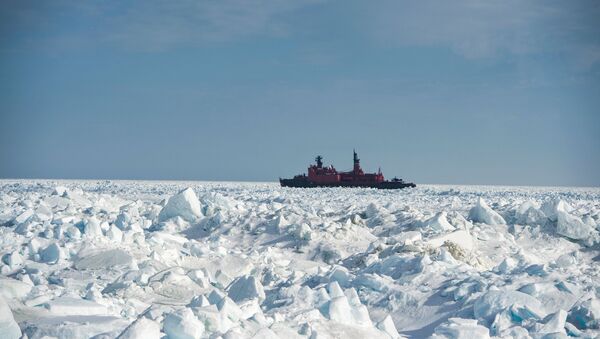 Le brise-glace nucléaire russe Yamal dans l'océan Arctique - Sputnik Afrique