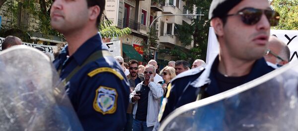 police grecque police grecque - Sputnik Afrique