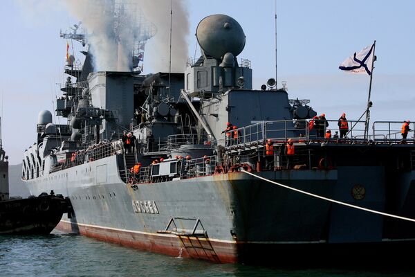 Le croiseur lance-missiles Moskva - Sputnik Afrique