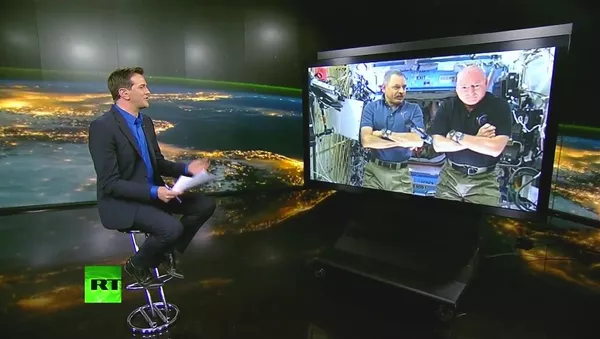 Mikhaïl Kornienko et Scott Kelly, actuellement en mission à bord de la Station spatiale internationale (ISS) - Sputnik Afrique