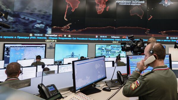 Centre russe de contrôle de la défense à Moscou - Sputnik Afrique