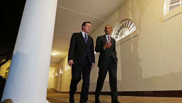 Le premier ministre britannique David Cameron et le président américain Barack Obama - Sputnik Afrique
