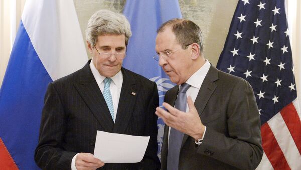 John Kerry et Sergueï Lavrov - Sputnik Afrique
