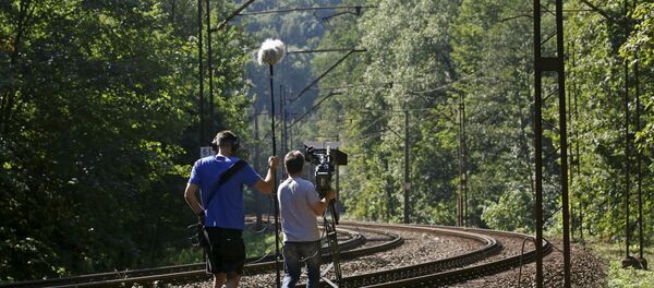 Une équipe de journalistes près de Walbrzych - Sputnik Afrique