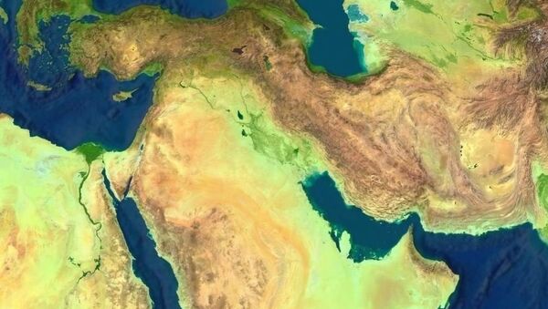 Физическая карта Ближнего Востока - Sputnik Afrique