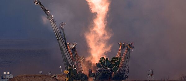 Lancement d'une fusée depuis le consmodrome de Baïkonour Lancement d'une fusée depuis le consmodrome de Baïkonour - Sputnik Afrique