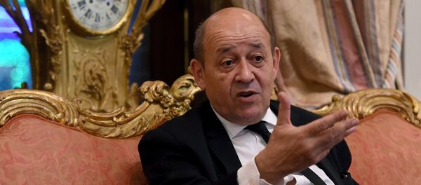 ministre français de la Défense Jean-Yves Le Drian à l'ambassade française à Moscou le 21 Décembre 2015 ministre français de la Défense Jean-Yves Le Drian à l'ambassade française à Moscou le 21 Décembre 2015 - Sputnik Afrique
