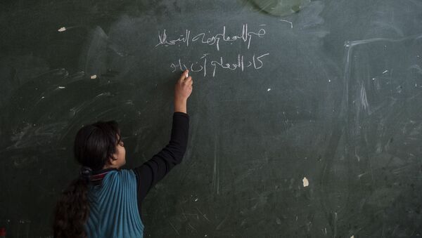 A student during class at a school in Syria - Sputnik Afrique