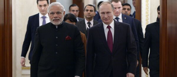 Vladimir Putin och Narendra Modi - Sputnik Afrique