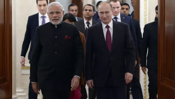 Vladimir Putin och Narendra Modi - Sputnik Afrique