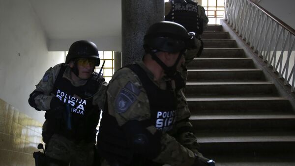 Un groupe antiterroriste bosnien lors d'un exercice à Sarajevo, le 21 mai 2015 - Sputnik Afrique