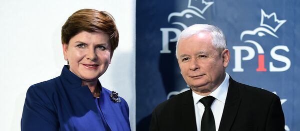 Le président du PiS Jarosław Kaczyński et la première ministre polonaise Beata Szydło - Sputnik Afrique