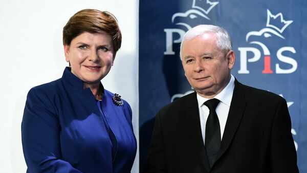 Le président du PiS Jarosław Kaczyński et la première ministre polonaise Beata Szydło - Sputnik Afrique