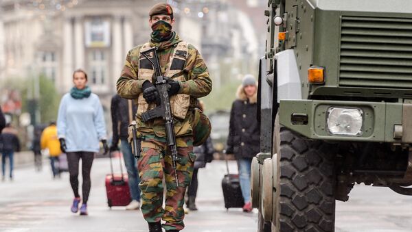 Un policier belge, Bruxelles - Sputnik Afrique