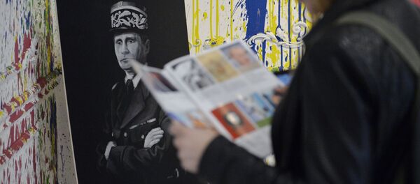Un portrait de Vladimir Poutine représenté comme Charles de Gaulle - Sputnik Afrique