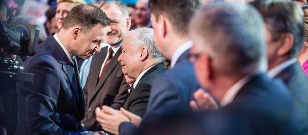 Le président polonais Andrzej Duda et le dirigeant du parti Droit et Justice (PiS) Jarosław Kaczyński - Sputnik Afrique