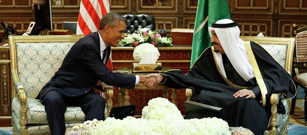 Barack Obama et le roi Salmane d’Arabie saoudite - Sputnik Afrique