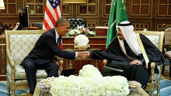 Barack Obama et le roi Salmane d’Arabie saoudite - Sputnik Afrique