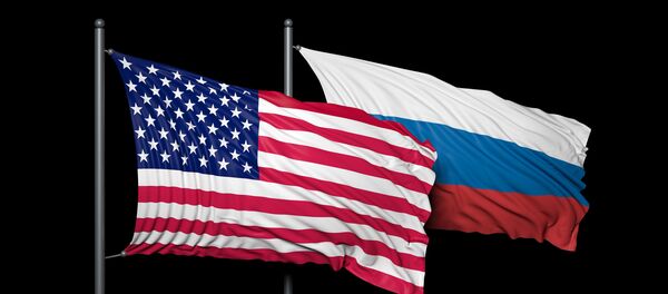 Drapeaux russe et américain - Sputnik Afrique