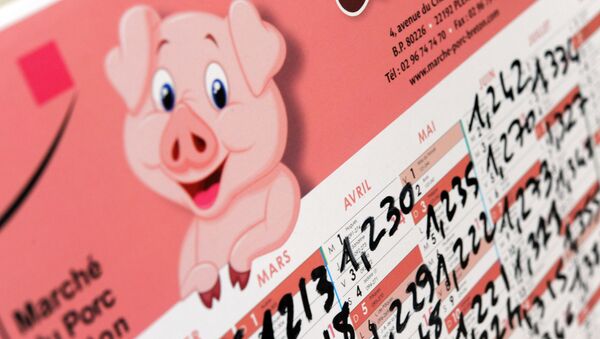 calendrier  avec les prix d'achat de la viande de porc - Sputnik Afrique