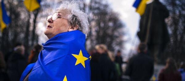 rassemblement pro-Ukraine, Lougansk - Sputnik Afrique