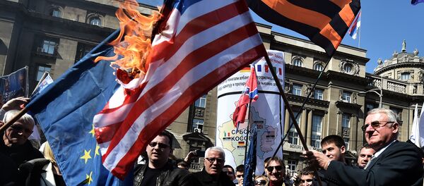 Le président du Parti radical serbe Vojislav Šešelj Le président du Parti radical serbe Vojislav Šešelj - Sputnik Afrique