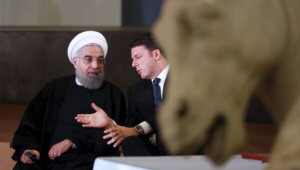 La visite du président iranien Hassan Rohani en Italie - Sputnik Afrique