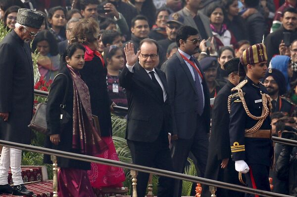 Visite d'Etat de François Hollande en Inde - Sputnik Afrique