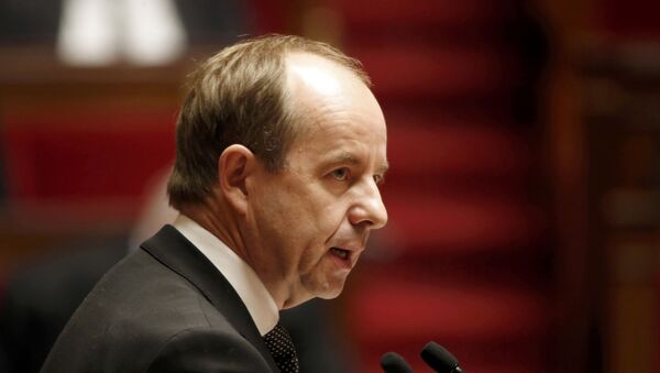 Newly-appointed French Justice Minister and outgoing President of the law committee of the National Assembly Jean-Jacques Urvoas is seen in this picture taken on November 19, 2015 during a debate in Paris, France. Jean-Jacques Urvoas was named Justice Minister January 27, 2016. - Sputnik Afrique