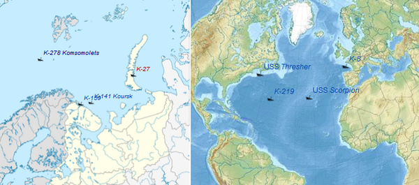 Sous-marins nucléaires ayant coulé - Sputnik Afrique