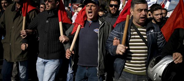 Rassemblement de protestation à Athènes - Sputnik Afrique
