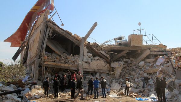 Ruines d'un hôpital soutenu par MSF dans la province syrienne d'Idleb - Sputnik Afrique