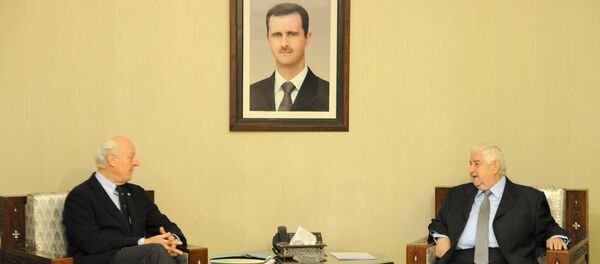 Staffan de Mistura a rencontré le chef de la diplomatie syrienne Walid Mouallem - Sputnik Afrique