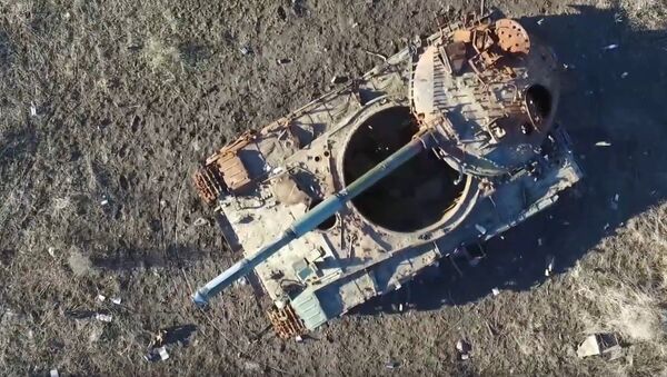Le drone montre les dégâts du conflit ukrainien sanglant. - Sputnik Afrique