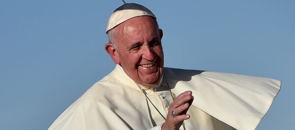 Le pape François lors de sa récente messe transfrontalière. - Sputnik Afrique