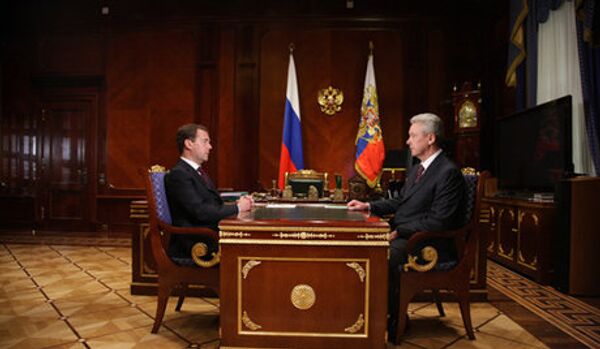 Le président russe Dmitri Medvedev a nommé le candidat au poste du maire de Moscou - Sputnik Afrique