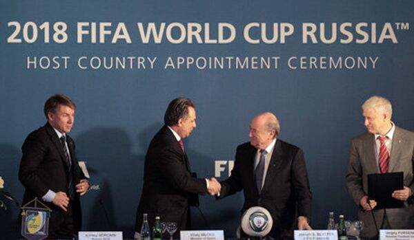 La Russie reçoit officiellement le statut du pays hôte de la Coupe du monde de football 2018 - Sputnik Afrique