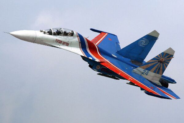 Russkie Vitiazi est le seul groupe au monde à utiliser des chasseurs lourds de quatrième génération Su-27. - Sputnik Afrique