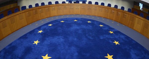 Picture taken on April 23, 2015 shows the audience room of the European Court for Human Rights, in Strasbourg, eastern France - Sputnik Afrique