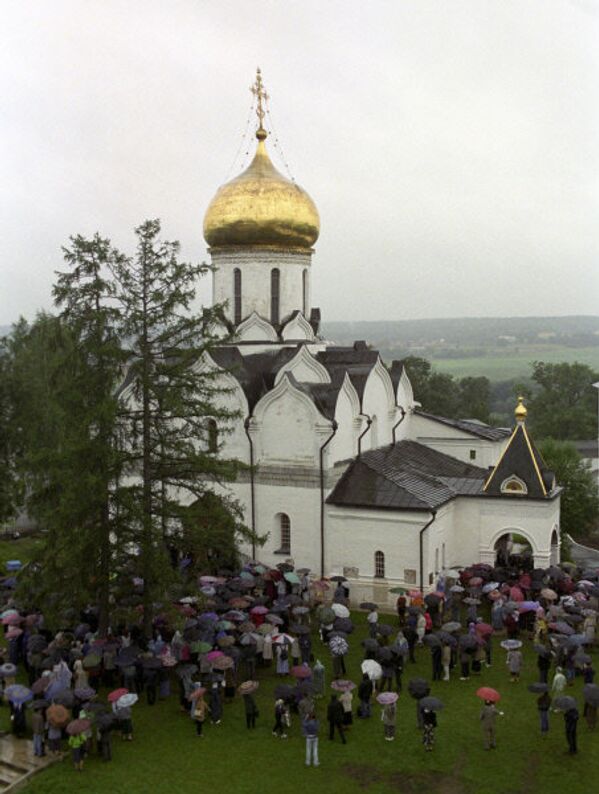 En photo : cathédrale de la Nativité de la Vierge Marie sur le territoire du monastère. Elle a été construite en 1405 en commémoration de la victoire lors de la bataille de Koulikovski. - Sputnik Afrique