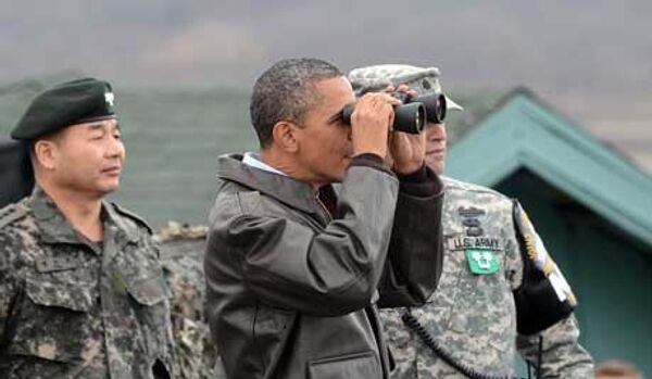 Barack Obama visite Panmunjom après Kim Jong Un - Sputnik Afrique