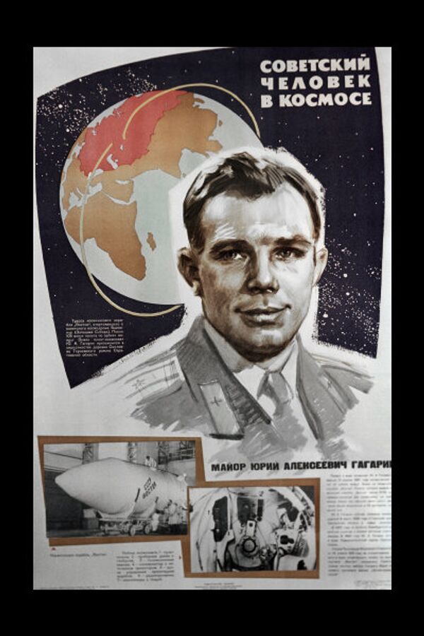 Sur la photo : une affiche « Un soviétique dans l’espace », 1961. - Sputnik Afrique