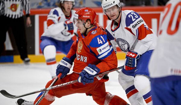 Championnat du Monde 2012 : les joueurs de hockey russes ont battu les Norvégiens - Sputnik Afrique