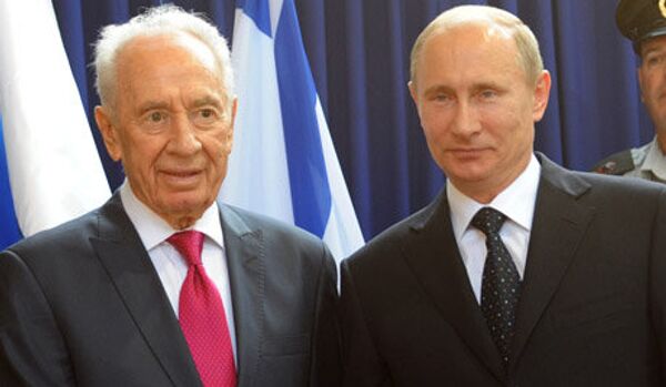 Shimon Peres reçoit le diplôme de professeur honoris causa de l'Académie des sciences de Russie - Sputnik Afrique