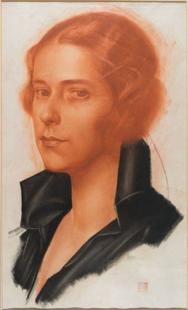 Alexandre Iakovlev, Portrait de de la soeur du peintre, (Sandra Iakovleva), années 1930, papier, pastel. - Sputnik Afrique