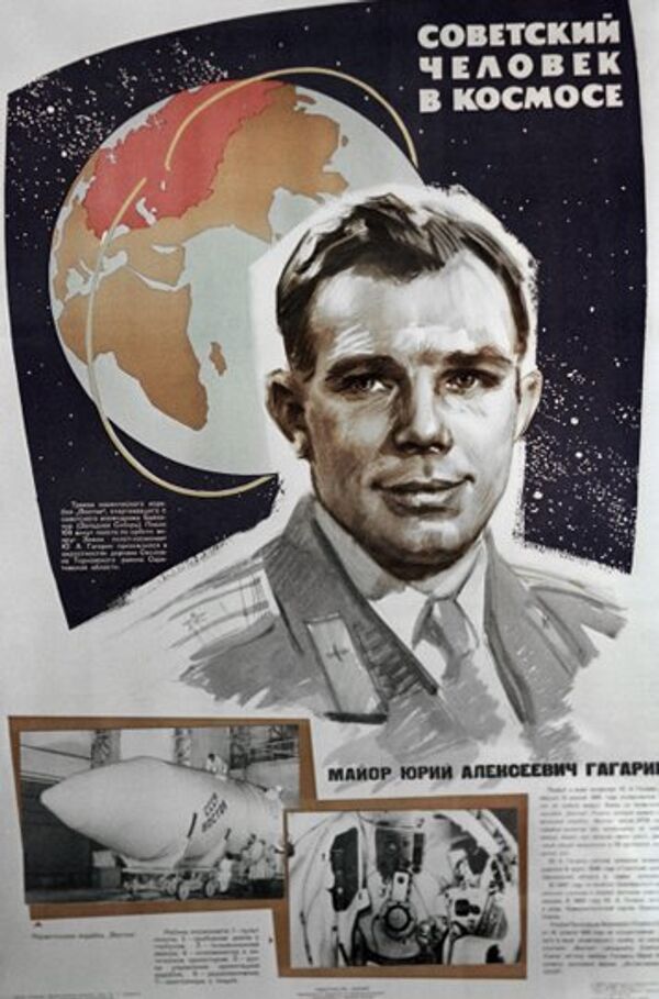 Youri Alexeïevitch Gagarine né le 9 mars 1934 et mort le 27 mars 1968, est le premier homme à avoir effectué un vol dans l'espace au cours de la mission Vostok 1 le 12 avril 1961, dans le cadre du programme spatial soviétique. Youri Gagarine acquiert une notoriété internationale et est décoré de nombreuses distinctions dont celle de Héros de l'Union soviétique et de la médaille de l'Ordre de Lénine, les plus hautes distinctions soviétiques. La mission Vostok 1 est son seul voyage spatial, mais il fut aussi doublure de secours pour la mission Soyouz 1. Il meurt à 34 ans après le crash de son Mig 15. Son nom a été donné à un cratère lunaire et à un astéroïde. - Sputnik Afrique