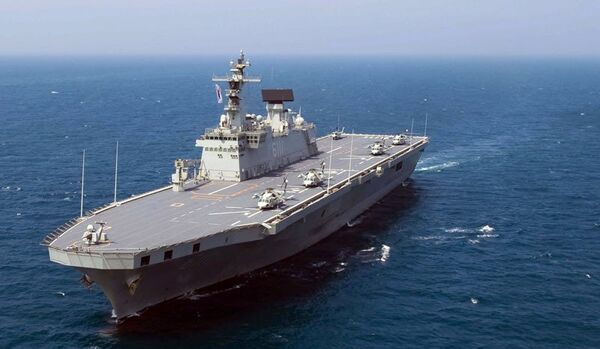 Incendie en mer sur le plus grand navire de la marine de Corée du Sud - Sputnik Afrique