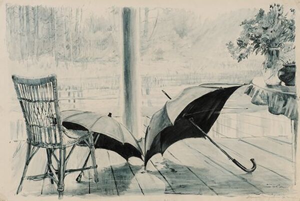 Terrasse. Les parasoleils, 1955 - Sputnik Afrique