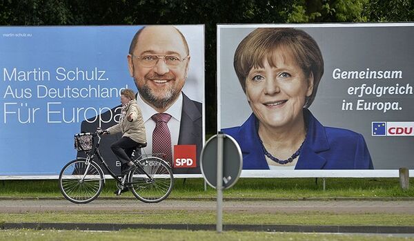Européennes/Allemagne : Conservateurs de Merkel en tête malgré une poussée des anti-euro et du SPD - Sputnik Afrique